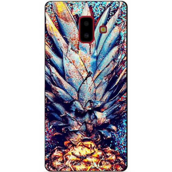 

Силиконовый бампер чехол Candy для Samsung J6 Plus Galaxy J610 с рисунком Ананас