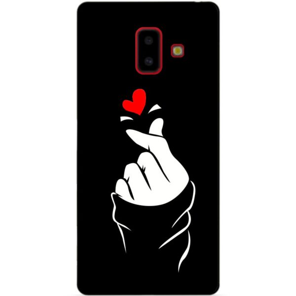

Силиконовый бампер чехол Candy для Samsung J6 Plus Galaxy J610 с рисунком Знак любви