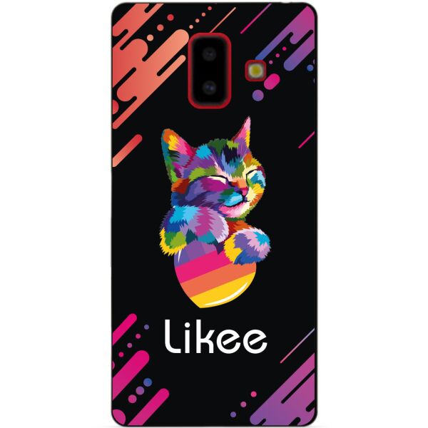 

Силиконовый бампер чехол Candy для Samsung J6 Plus с рисунком Likee