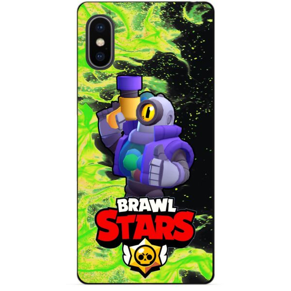 

Силиконовый бампер чехол Candy для Iphone XS с Героем Brawl Stars Рико