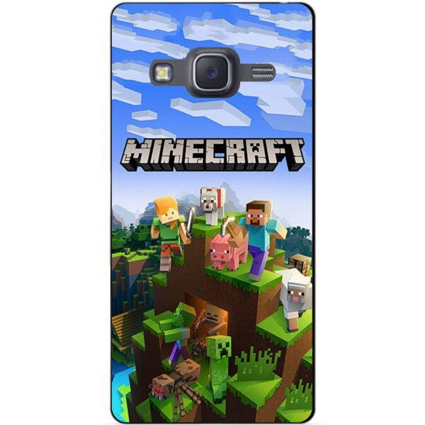 

Силиконовый бампер чехол Candy для Samsung J7 2015 Galaxy J700 рисунком Minecraft