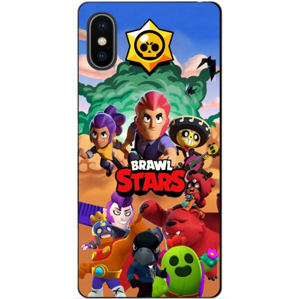

Силиконовый бампер чехол Candy для Iphone XS с рисунком Brawl Stars