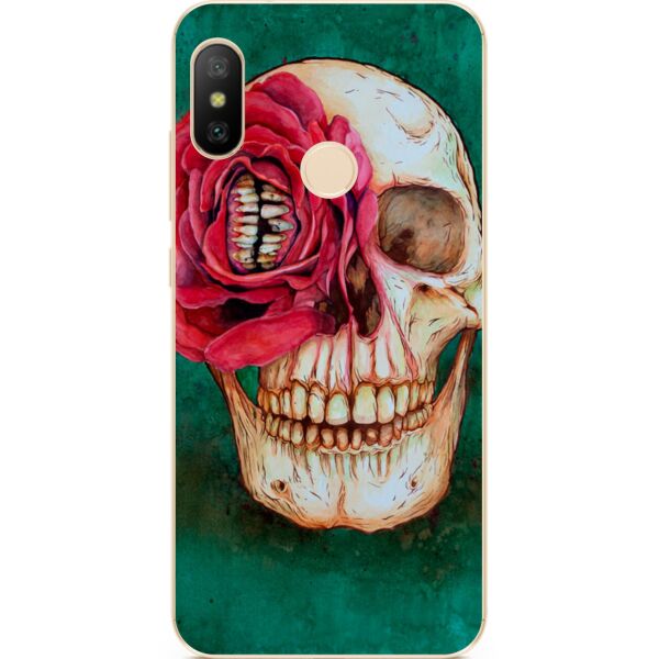 

Силиконовый чехол Candy для Huawei P20 Lite с рисунком Череп с цветком