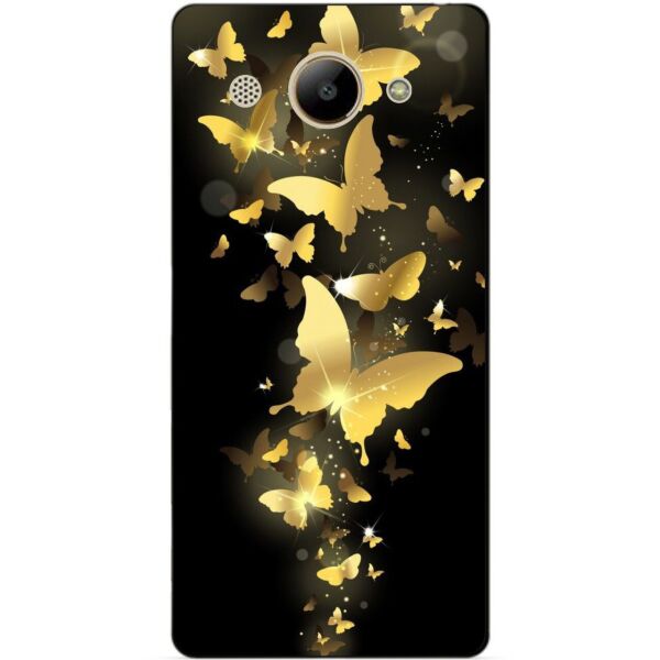

Силиконовый чехол Candy для Huawei Y3 2017 с рисунком Золотые бабочки