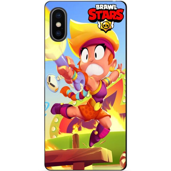 

Силиконовый бампер чехол Candy для Iphone XS с рисунком Бравл Старс Огненная Амбер