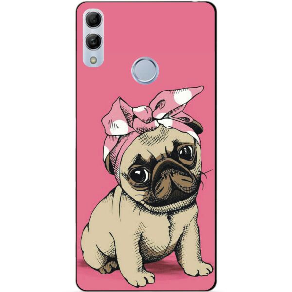 

Бампер силиконовый чехол Candy для Huawei Honor 10 Lite Мопсик