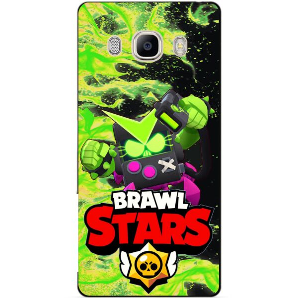 

Силиконовый бампер чехол Candy для Samsung J7 2016 Galaxy J710 героем Brawl Stars Вирус Бит