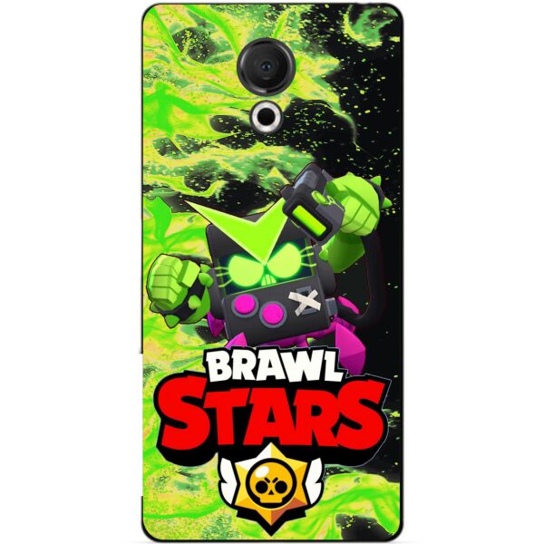 

Силиконовый бампер чехол Candy для Meizu 15 Lite с Героем Brawl Stars Вирус Бит