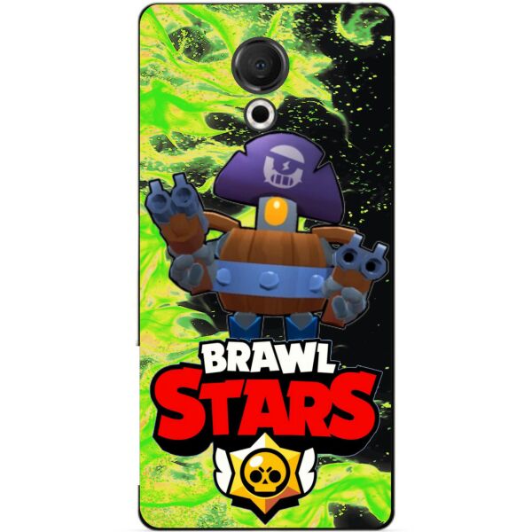 

Силиконовый бампер чехол Candy для Meizu 15 Lite с Героем Brawl Stars Деррил