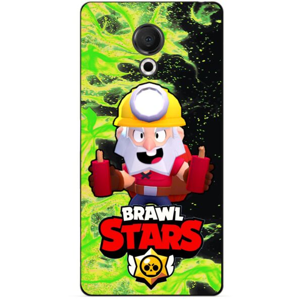 

Силиконовый бампер чехол Candy для Meizu 15 Lite с Героем Brawl Stars Динамайк