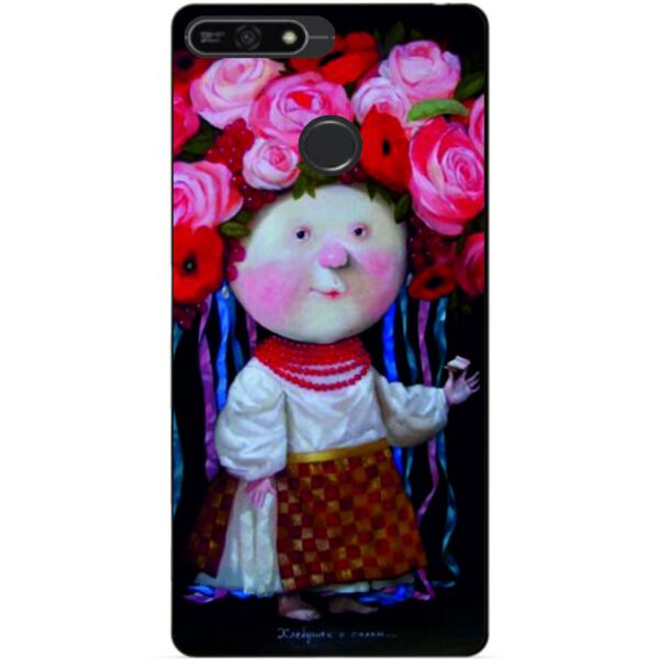

Бампер силиконовый чехол Candy для Huawei Honor 7a Pro с рисунком Украиночка Гапчинская