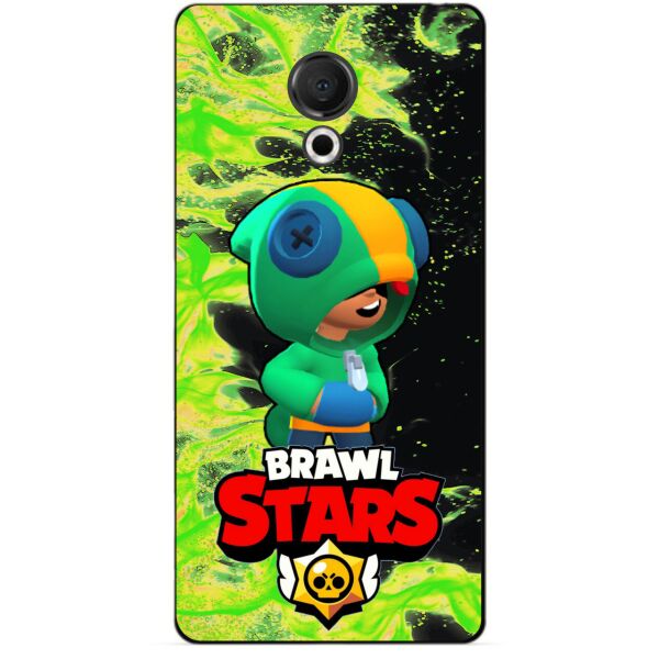 

Силиконовый бампер чехол Candy для Meizu 15 Lite с Героем Brawl Stars Леон Бравл
