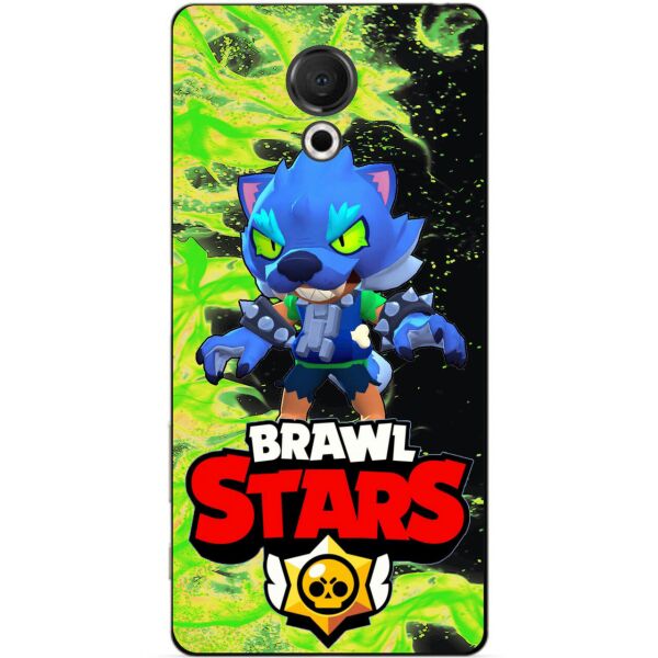 

Силиконовый бампер чехол Candy для Meizu 15 Lite с Героем Brawl Stars Леон оборотень