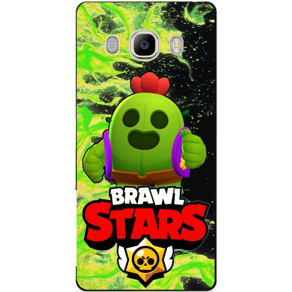 

Силиконовый бампер чехол Candy для Samsung J7 2016 Galaxy J710 героем Brawl Stars Спайк