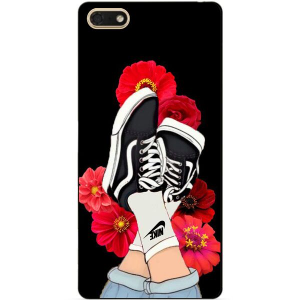 

Бампер силиконовый чехол Candy для Huawei Honor 7a с рисунком Кеды