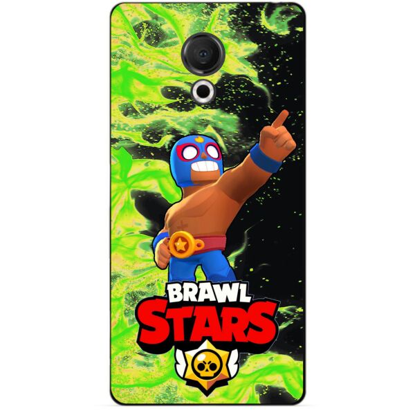 

Силиконовый бампер чехол Candy для Meizu 15 Lite с Героем Brawl Stars Эль Примо