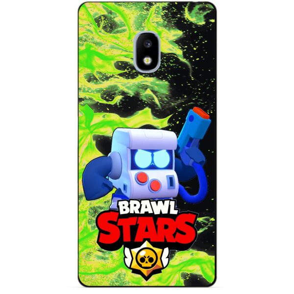 

Силиконовый бампер чехол Candy для Samsung J7 2017 Galaxy J730 с Героем Brawl Stars 8-Бит