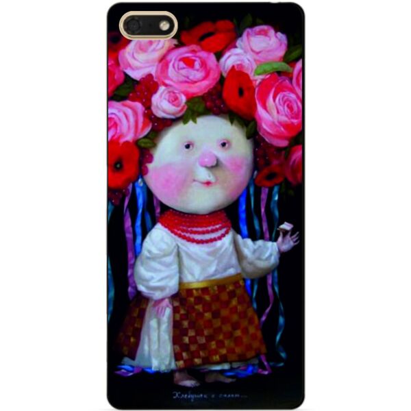 

Бампер силиконовый чехол Candy для Huawei Honor 7a с рисунком Украиночка Гапчинская