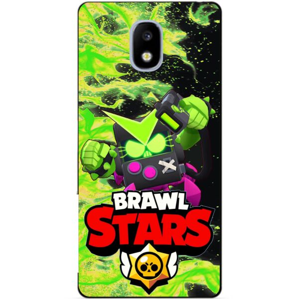 

Силиконовый бампер чехол Candy для Samsung J7 2017 Galaxy J730 с Героем Brawl Stars Вирус Бит