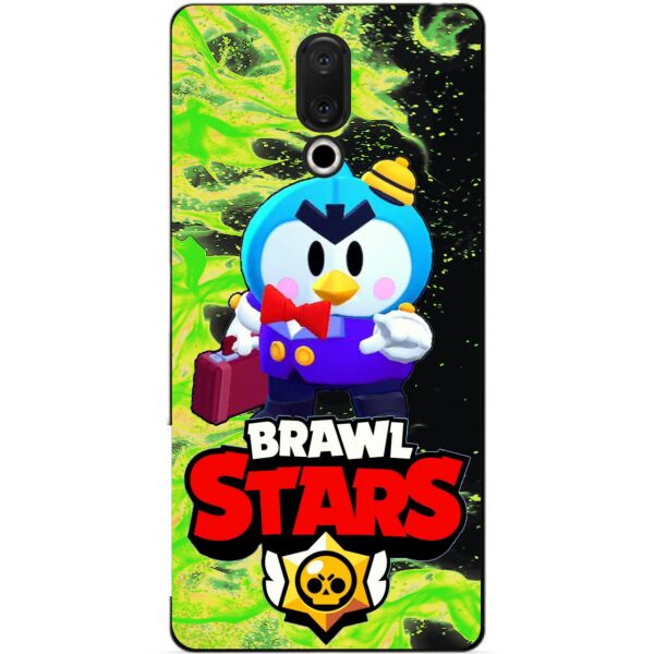 

Силиконовый бампер чехол Candy для Meizu 15 с Героем Brawl Stars Мистер П.