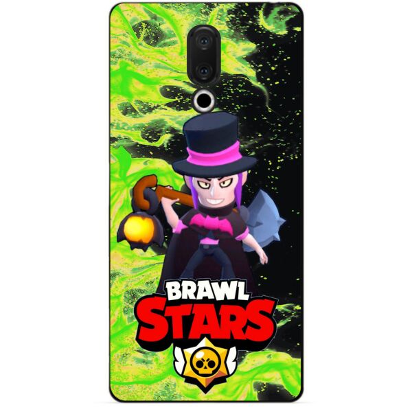 

Силиконовый бампер чехол Candy для Meizu 15 с Героем Brawl Stars Мортис