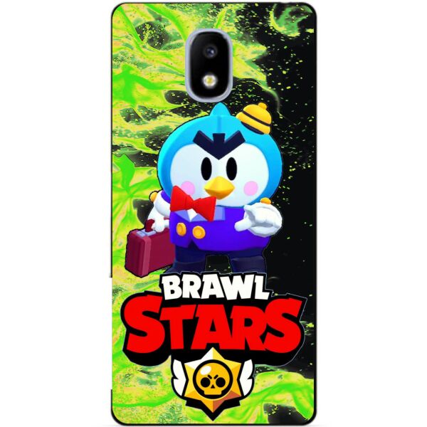 

Силиконовый бампер чехол Candy для Samsung J7 2017 Galaxy J730 с Героем Brawl Stars Мистер П.