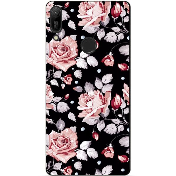 

Силиконовый чехол Candy для Huawei Y6 Pro 2019 с рисунком Розы на черном фоне