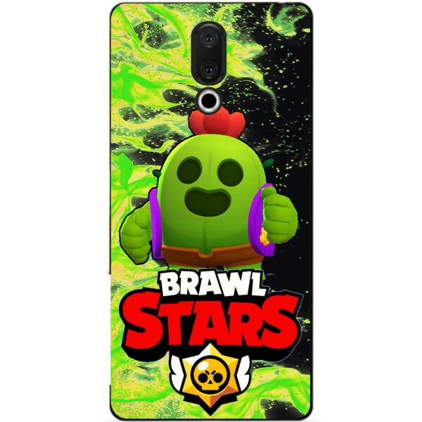

Силиконовый бампер чехол Candy для Meizu 15 с Героем Brawl Stars Спайк