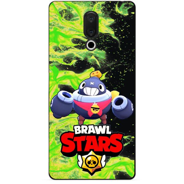 

Силиконовый бампер чехол Candy для Meizu 15 с Героем Brawl Stars Тик