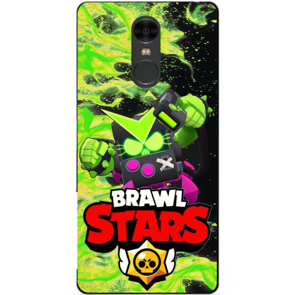 

Силиконовый чехол бампер Candy для Xiaomi Redmi Note 4 с Героем Brawl Stars Вирус Бит