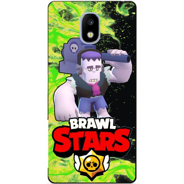 

Силиконовый бампер чехол Candy для Samsung J7 2017 Galaxy J730 с Героем Brawl Stars Фрэнк