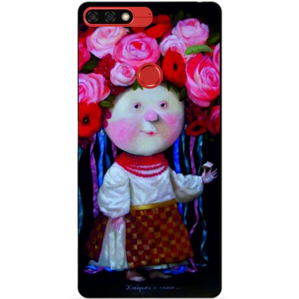 

Бампер силиконовый чехол Candy для Huawei Honor 7c Pro с рисунком Украиночка Гапчинская