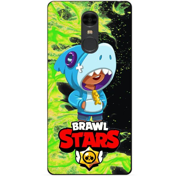 

Силиконовый чехол бампер Candy для Xiaomi Redmi Note 4 с Героем Brawl Stars Леон Акула