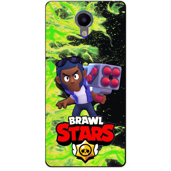 

Силиконовый бампер чехол Candy для Meizu M3 Note с Героем Brawl Stars Брок