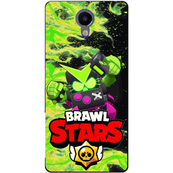 

Силиконовый бампер чехол Candy для Meizu M3 Note с Героем Brawl Stars Вирус Бит
