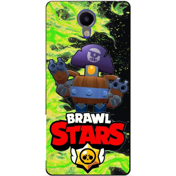 

Силиконовый бампер чехол Candy для Meizu M3 Note с Героем Brawl Stars Деррил