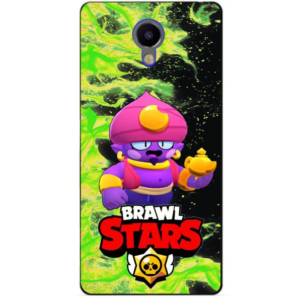 

Силиконовый бампер чехол Candy для Meizu M3 Note с Героем Brawl Stars Джин