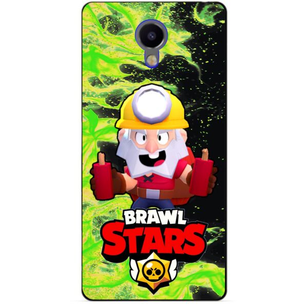 

Силиконовый бампер чехол Candy для Meizu M3 Note с Героем Brawl Stars Динамайк