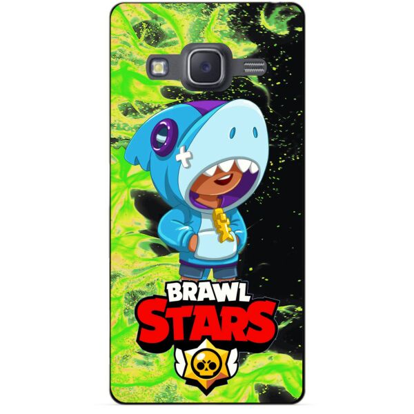 

Силиконовый бампер чехол Candy для Samsung J7 Neo героем Brawl Stars Леон акула