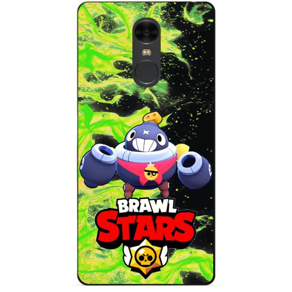 

Силиконовый чехол бампер Candy для Xiaomi Redmi Note 4 с Героем Brawl Stars Тик