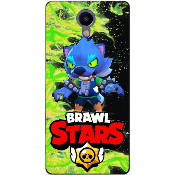

Силиконовый бампер чехол Candy для Meizu M3 Note с Героем Brawl Stars Леон оборотень