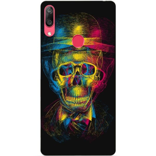 

Силиконовый чехол Candy для Huawei Y7 2019 с рисунком Череп поп-арт