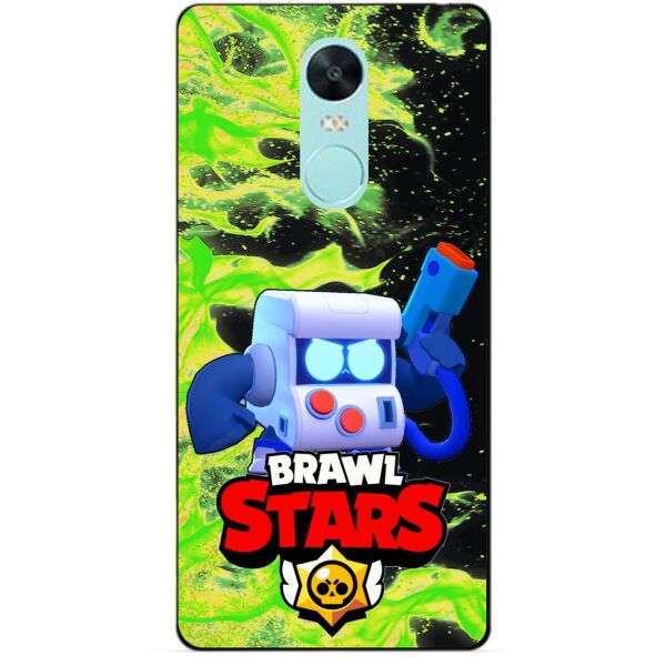 

Силиконовый чехол бампер Candy для Xiaomi Redmi Note 4x с Героем Brawl Stars 8-Бит