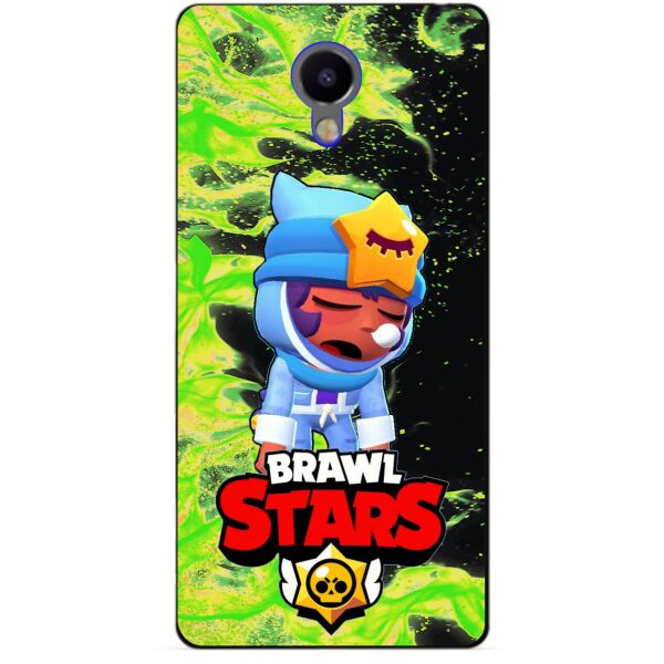 

Силиконовый бампер чехол Candy для Meizu M3 Note с Героем Brawl Stars Сонный Сэнди