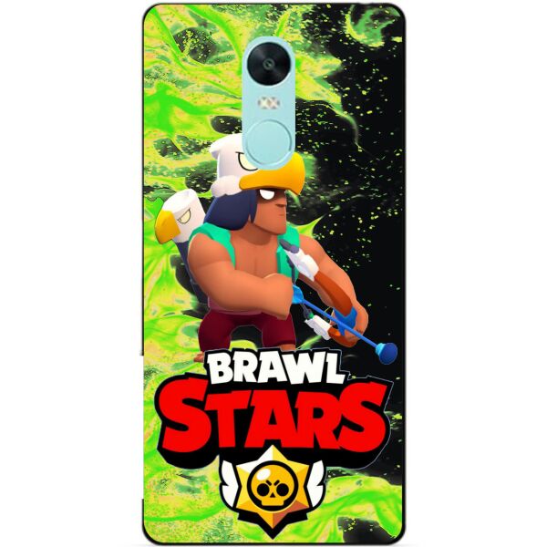 

Силиконовый чехол бампер Candy для Xiaomi Redmi Note 4x с Героем Brawl Stars Бо