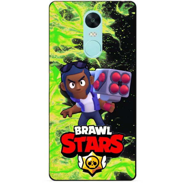 

Силиконовый чехол бампер Candy для Xiaomi Redmi Note 4x с Героем Brawl Stars Брок