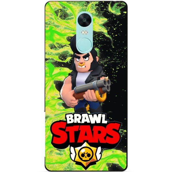 

Силиконовый чехол бампер Candy для Xiaomi Redmi Note 4x с Героем Brawl Stars Булл