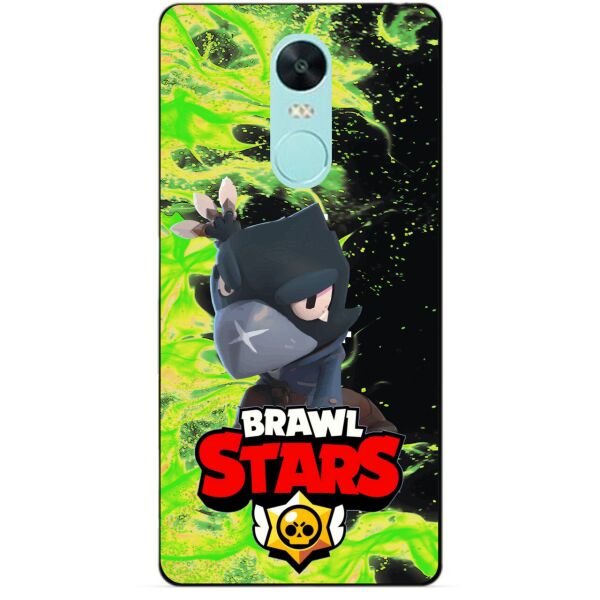 

Силиконовый чехол бампер Candy для Xiaomi Redmi Note 4x с Героем Brawl Stars Ворон