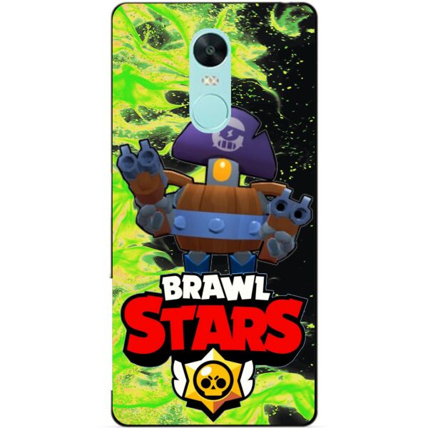 

Силиконовый чехол бампер Candy для Xiaomi Redmi Note 4x с Героем Brawl Stars Деррил