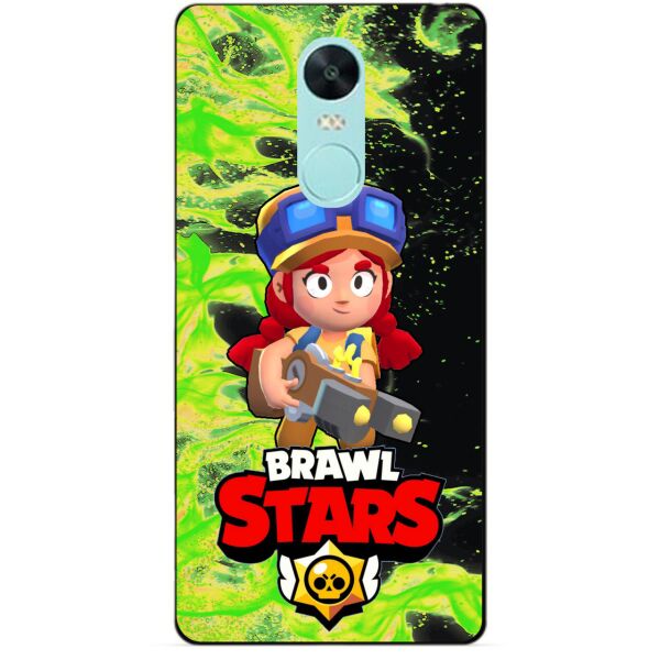 

Силиконовый чехол бампер Candy для Xiaomi Redmi Note 4x с Героем Brawl Stars Джесси